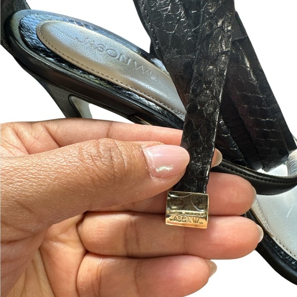 Jason Wu Black Leather Wrap Ankle Strap Sandals Spring 2014 Size [insert size] - Picture 5 of 6